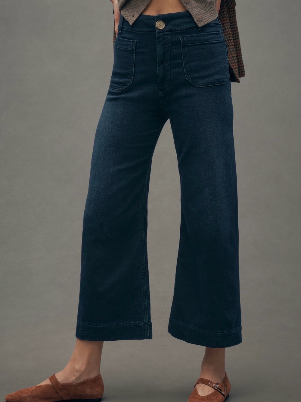 Maeve Colette Cropped Wide-Leg Jeans